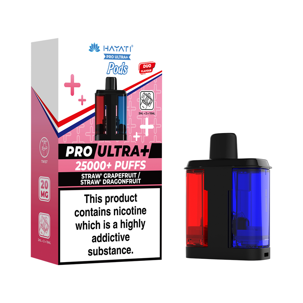 Straw' Grapefruit / Straw' Dragonfruit Hayati Pro Ultra Plus Refill Pack
