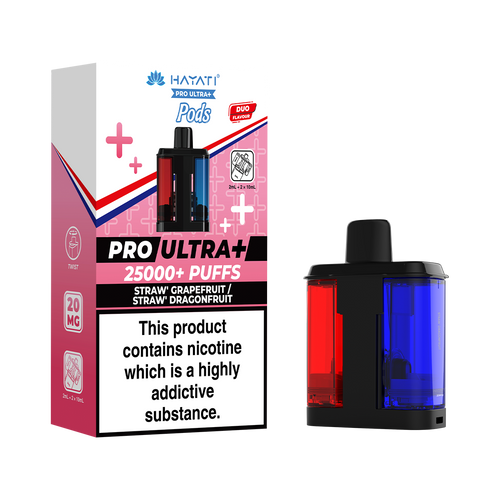Hayati Pro Ultra Plus Pods Straw Grapefruit Straw Dragonfruit