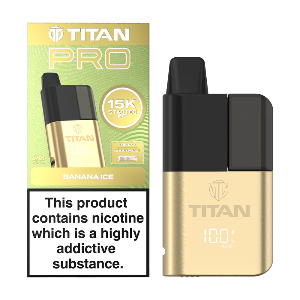 Titan Pro 15K Kit - Pre-Filled Vape Pod Kit - Banana Ice
