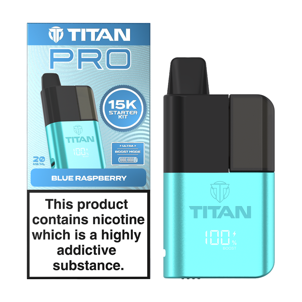 Titan Pro 15K Kit - Pre-Filled Vape Pod Kit - Blue Raspberry