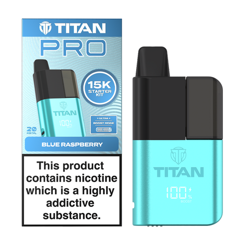 Titan Pro 15K Kit - Pre-Filled Vape Pod Kit - Blue Raspberry