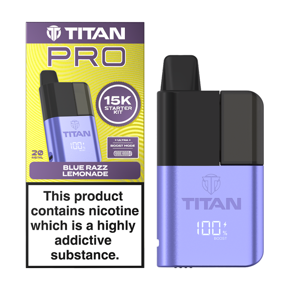 Titan Pro 15K Kit - Pre-Filled Vape Pod Kit - Blue Razz Lemonade