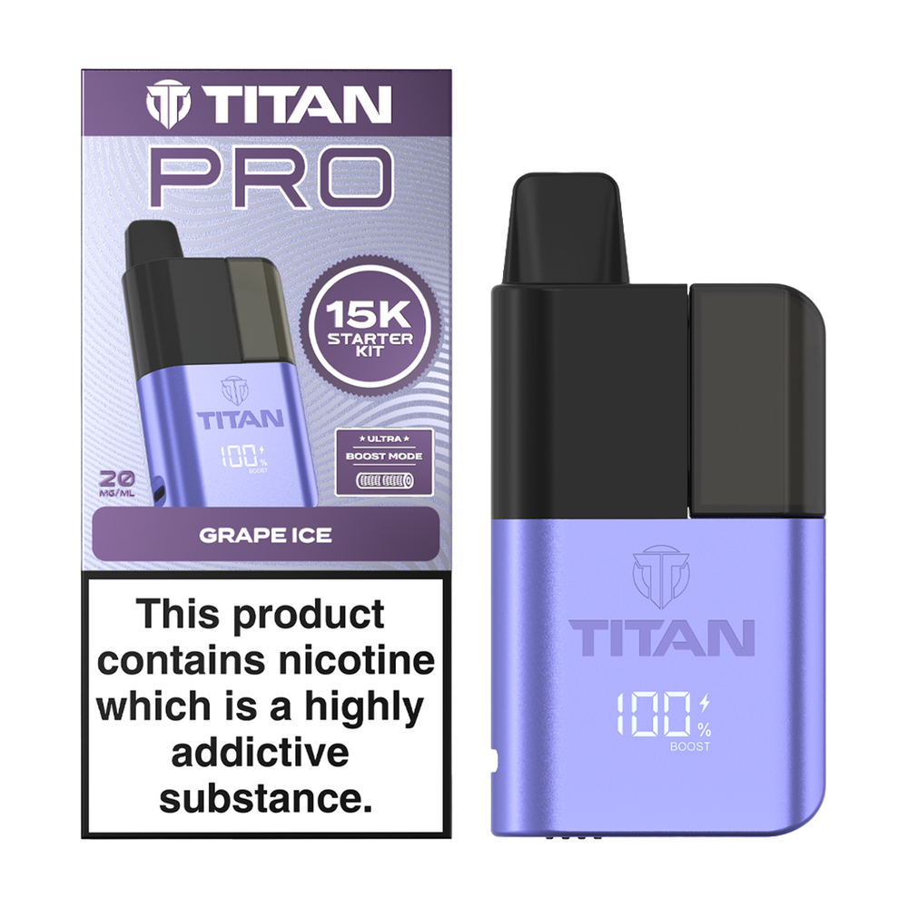 Titan Pro 15K Kit - Pre-Filled Vape Pod Kit - Grape Ice