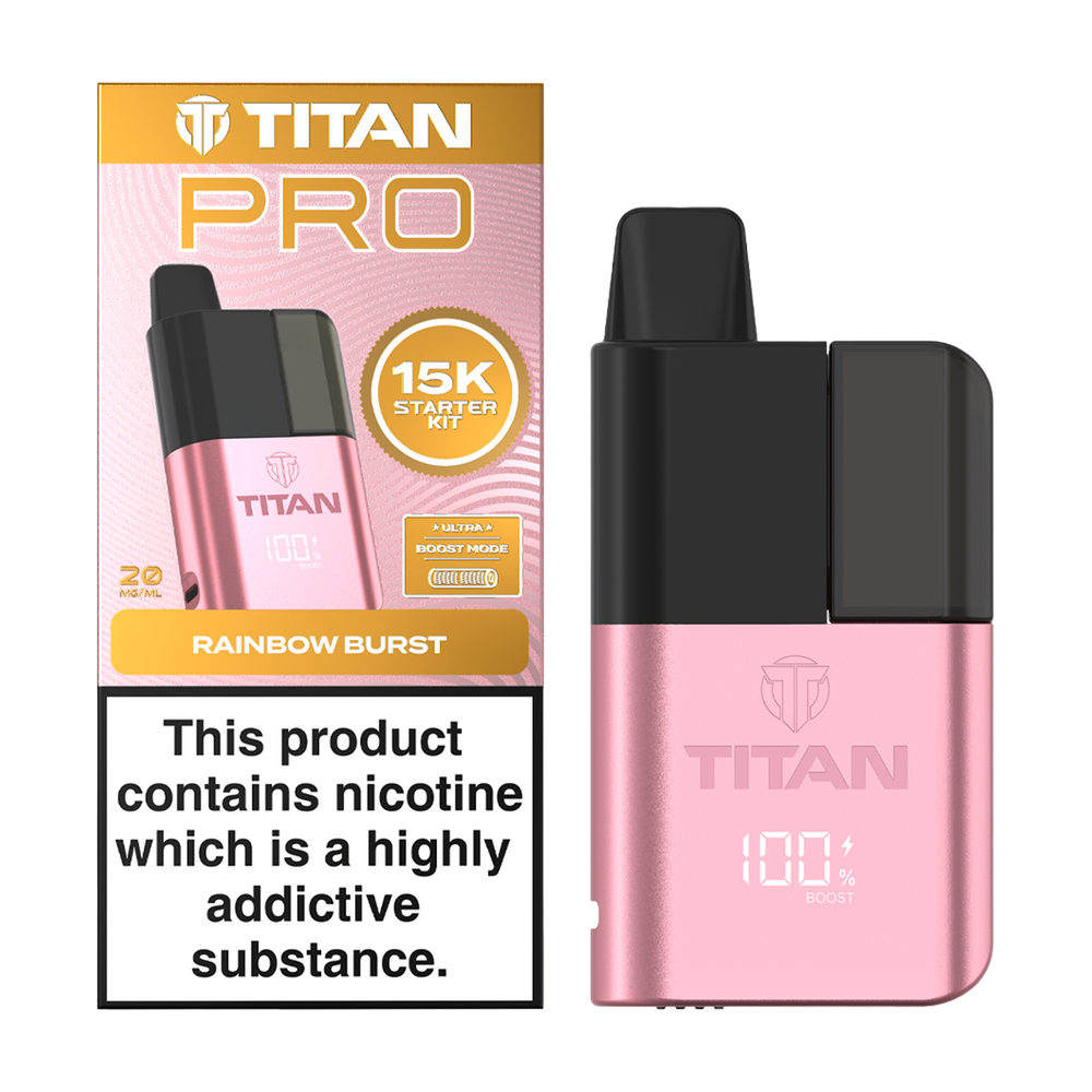 Titan Pro 15K Kit - Pre-Filled Vape Pod Kit - Rainbow Burst