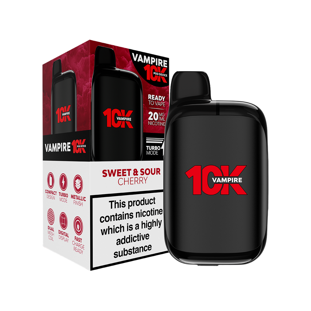 Vampire Vape 10K Kit - Sweet & Sour Cherry