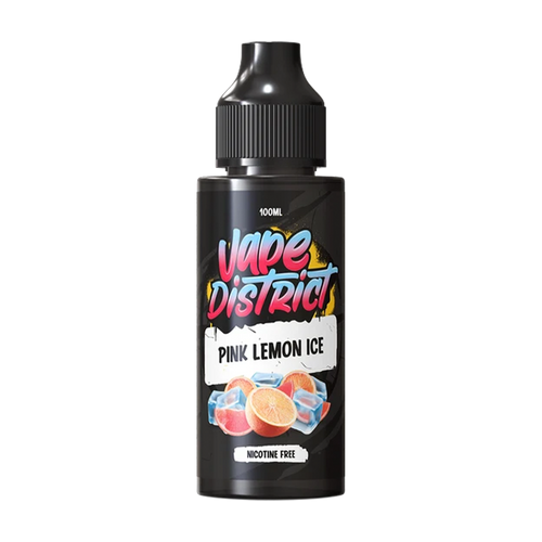 vape district pink lemon ice 100ml shortfill