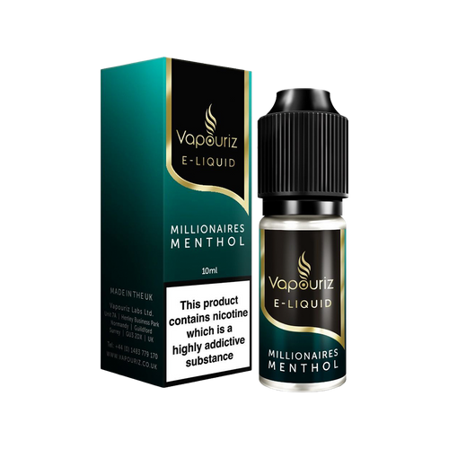 vapouriz eliquid 10ml millionaires menthol
