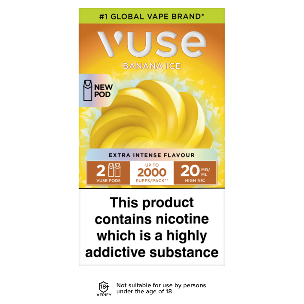 Banana Ice Vuse Pro Pods | 3 For 15 | Up To 2000 Puffs Vape Shop Banana Ice Vuse Pro Pods | 3 For 15 | Up To 2000 Puffs Vape Shop