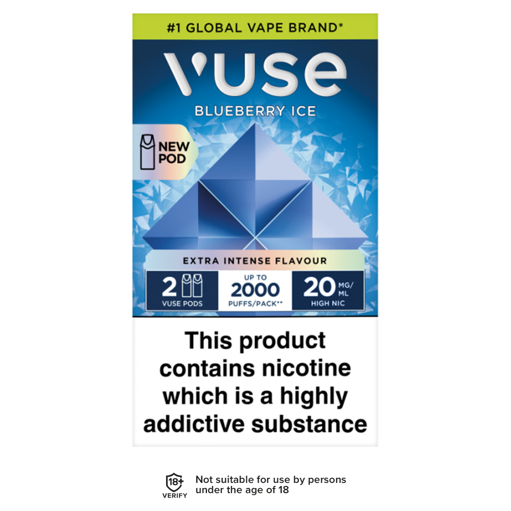 Blueberry Ice Vuse Pro Pods | 3 For £15