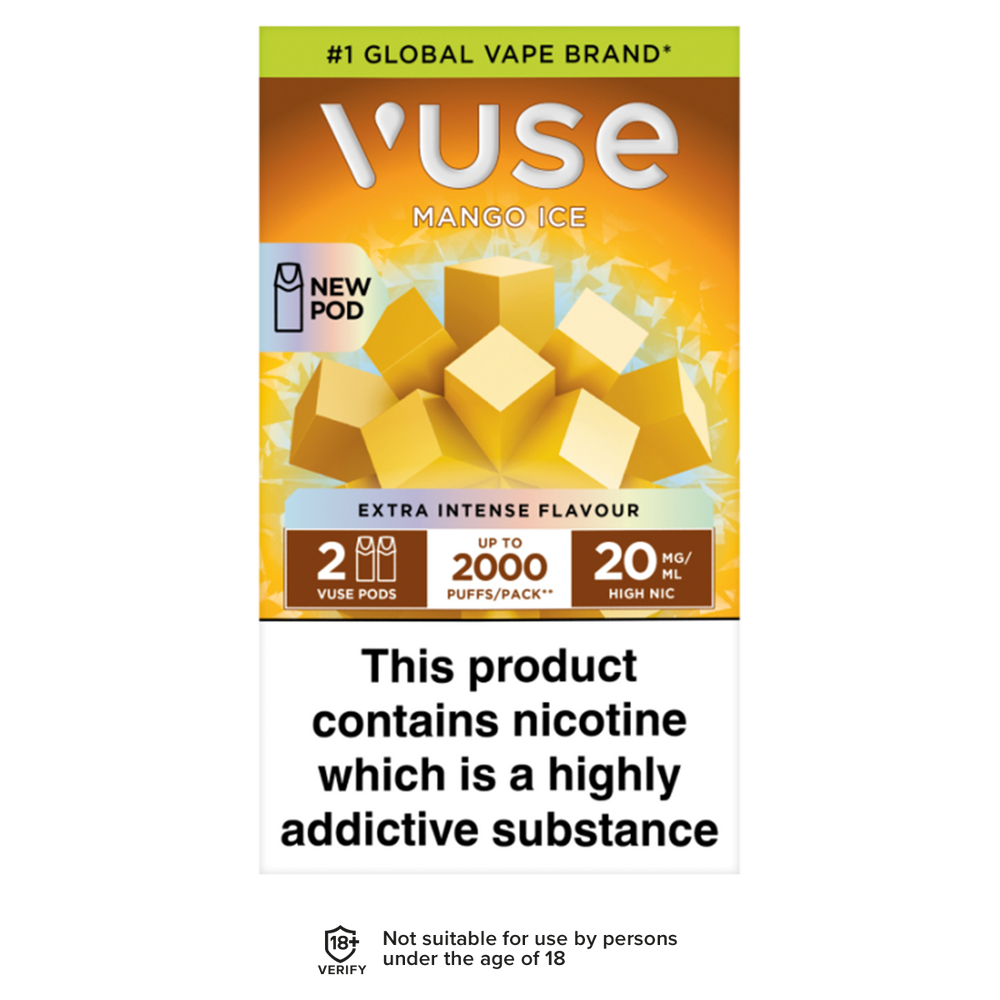Mango Ice Vuse Pro Pods | 3 For 15 | Up To 2000 Puffs Vape Shop Mango Ice Vuse Pro Pods | 3 For 15 | Up To 2000 Puffs Vape Shop