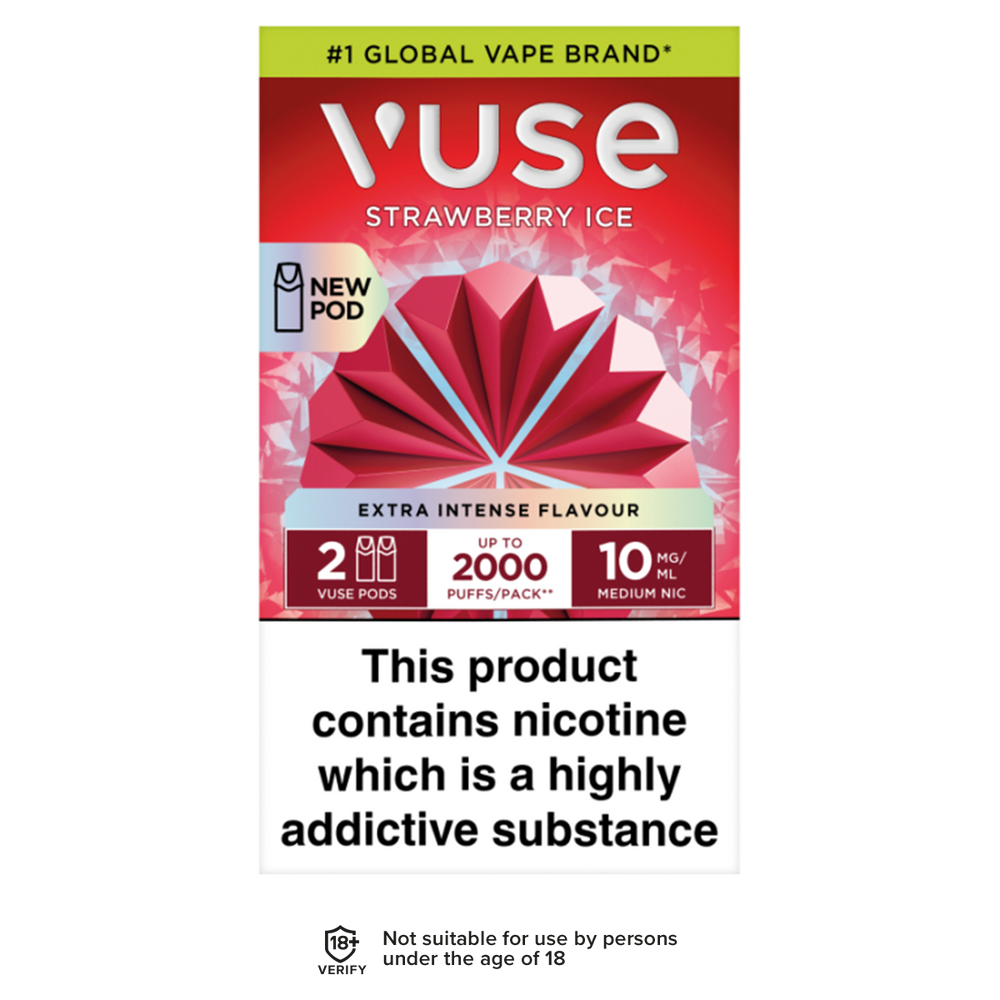 Strawberry Ice Vuse Pro Pods | 3 For 15 | Up To 2000 Puffs Vape Shop Strawberry Ice Vuse Pro Pods | 3 For 15 | Up To 2000 Puffs Vape Shop