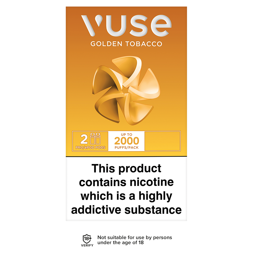 Vuse Pod 2+ Vuse ePod 2 Cartridges vPro Golden Tobacco Vuse Epod 2 Device Vanilla Vuse Pod 2+ Vuse ePod 2 Cartridges vPro Golden Tobacco Vuse Epod 2 Device Vanilla