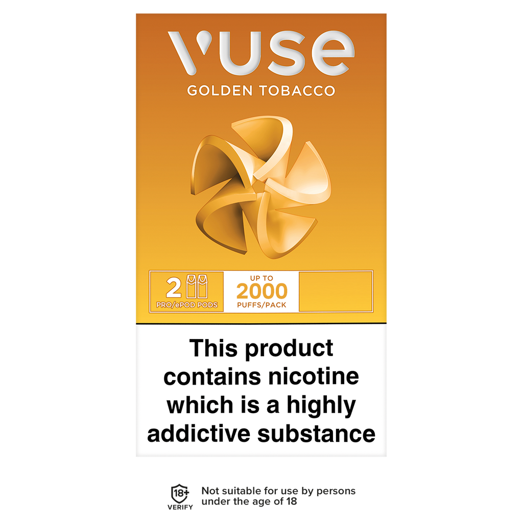 Vuse ePod 2 Cartridges vPro Golden Tobacco | Free Delivery Vape Shop Vuse ePod 2 Cartridges vPro Golden Tobacco | Free Delivery Vape Shop