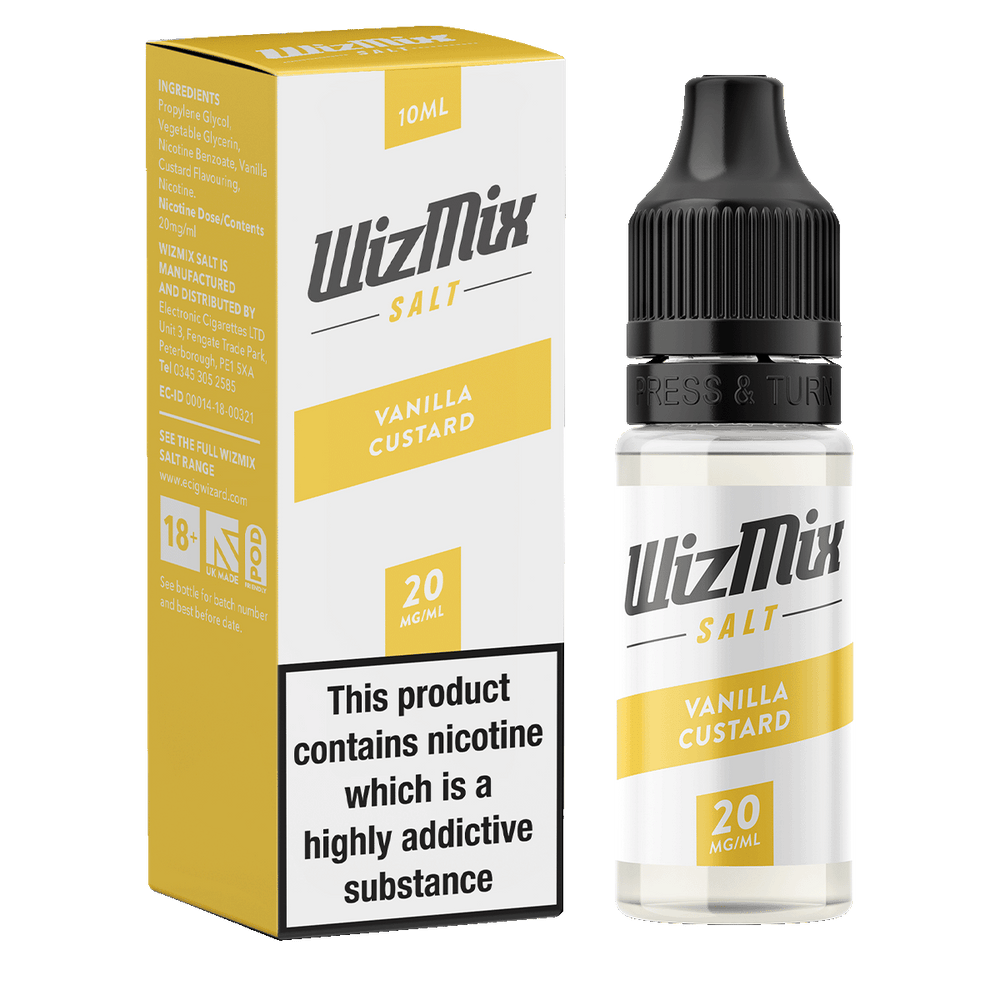 best vanilla custard vape juice Wizmix Salt Vanilla Custard
