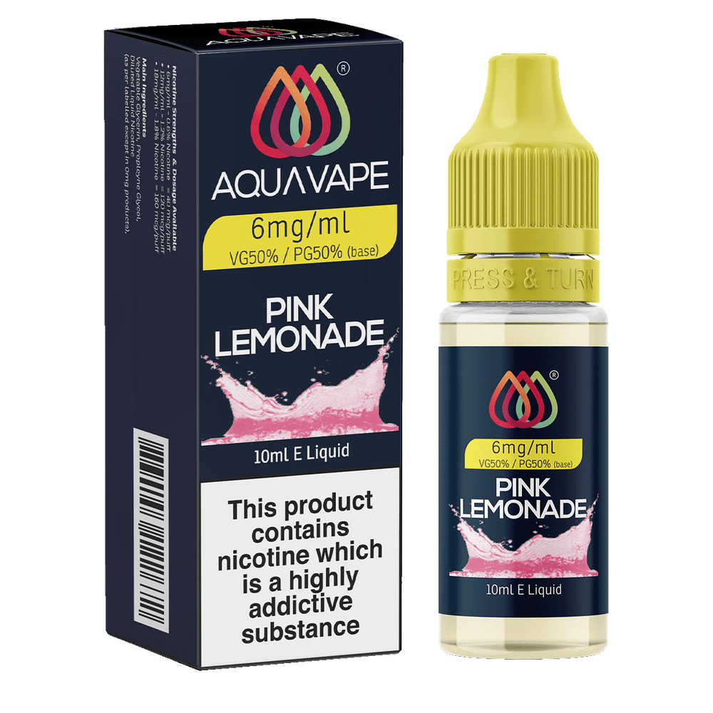 Pink Lemonade E-Liquid by Aquavape - 10ml 6mg