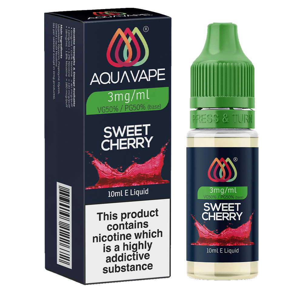Sweet Cherry E-Liquid by Aquavape - 10ml 3mg
