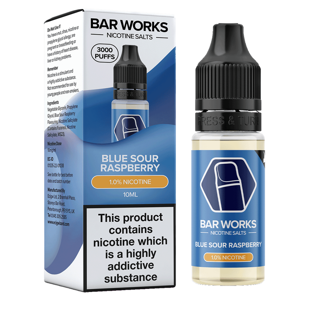 Blue Sour Raspberry Nic Salt by Bar Works - 10ml 10mg