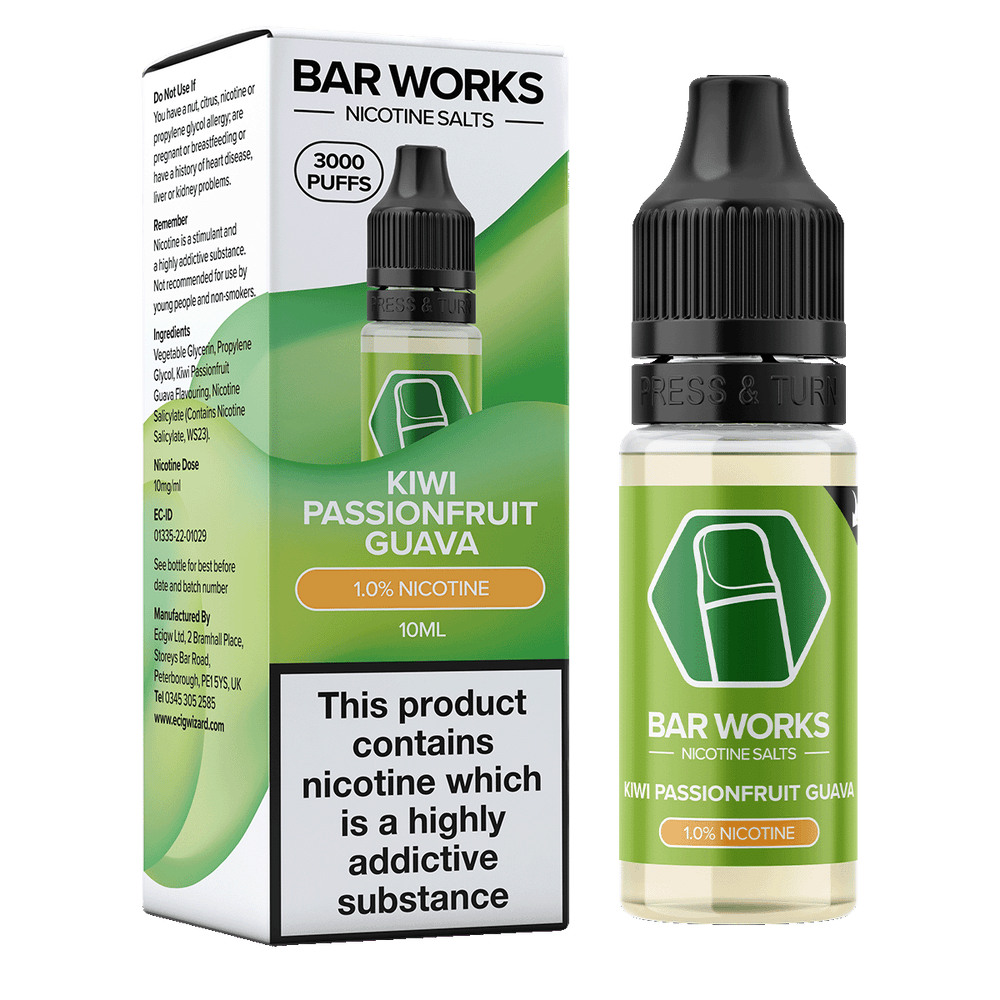 Kiwi Passionfruit Guava Nic Salt by Bar Works - 10ml 10mg