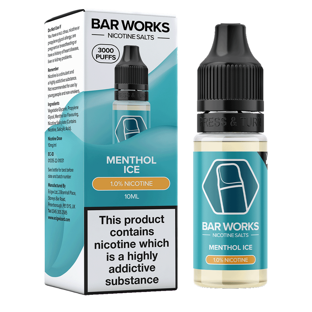 Menthol Ice Nic Salt by Bar Works - 10ml 10mg