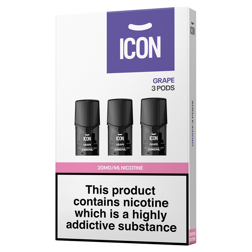 ICON Vape Grape Pods (Pack of 3) 20mg