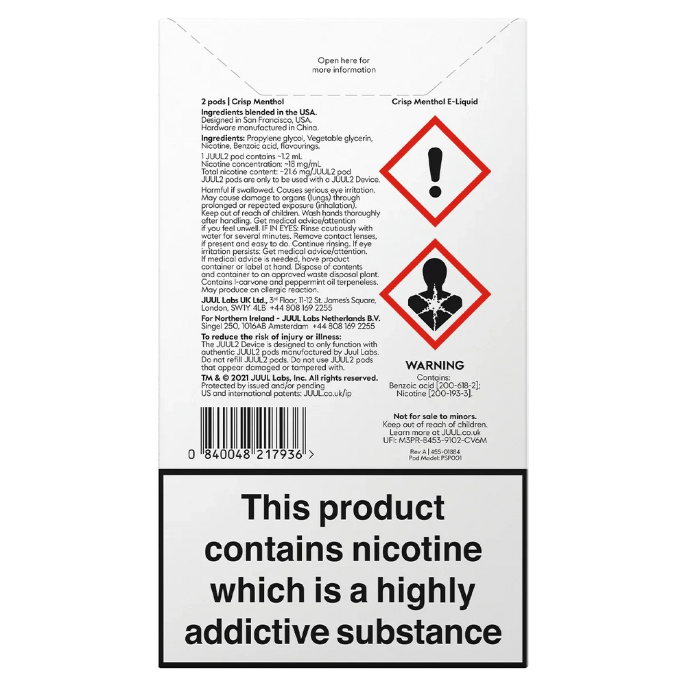 JUUL2 Crisp Menthol Pods | Any 10 For 65 Vape Shop JUUL2 Crisp Menthol Pods | Any 10 For 65 Vape Shop