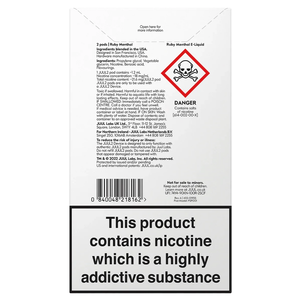 JUUL2 Ruby Menthol Back