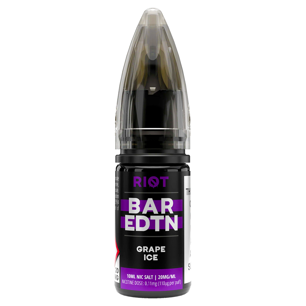 Grape Ice Riot Bar EDTN Nic Salt 10ml
