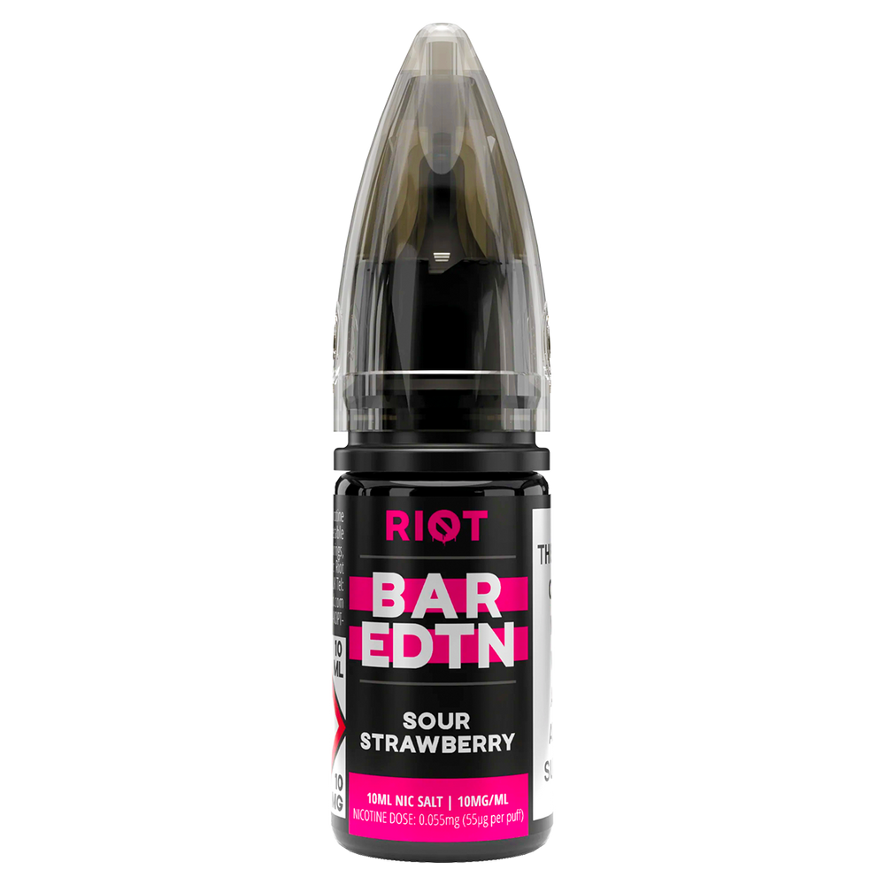 Sour Strawberry Riot Bar EDTN Nic Salt 10ml
