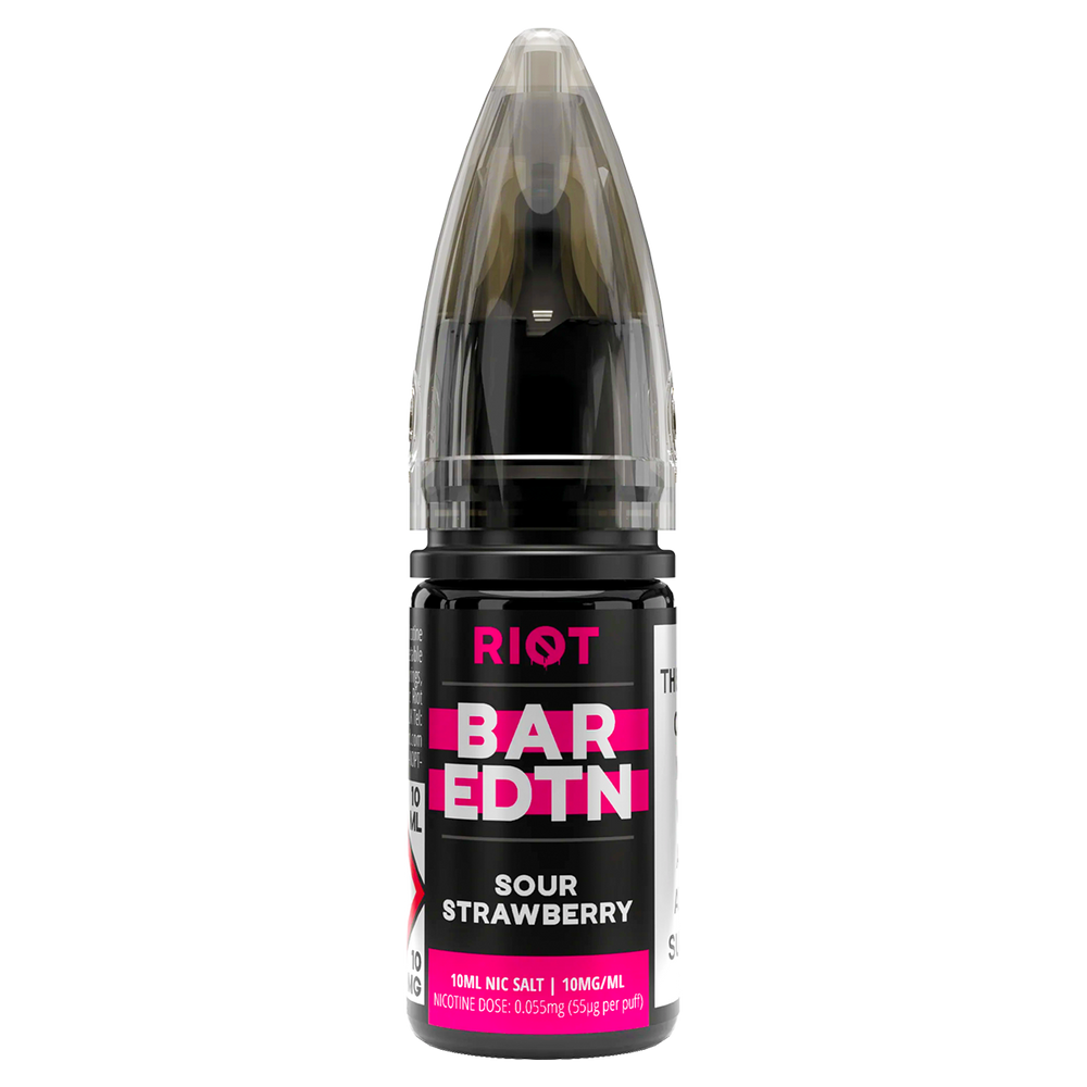 Sour Strawberry Riot Bar EDTN Nic Salt 10ml | 3 for £10 | Vape Shop